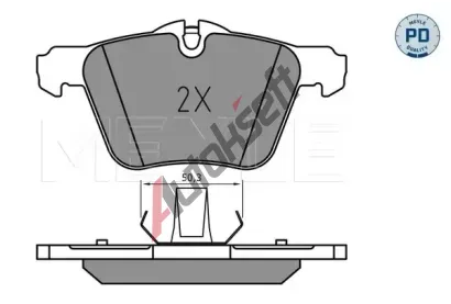 MEYLE Sada brzdovch destiek MEYLE-PD Quality ME 025 240 7920/PD, 025 240 7920/PD