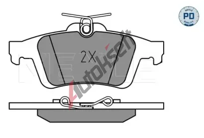 MEYLE Sada brzdovch destiek MEYLE-PD Quality ME 025 241 3717/PD, 025 241 3717/PD