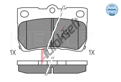 MEYLE Sada brzdovch destiek MEYLE-ORIGINAL Quality ME 025 243 2317, 025 243 2317