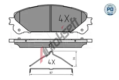 MEYLE Sada brzdovch destiek MEYLE-PD: Advanced performance and design. ME 025 244 5218/PD, 025 244 5218/PD