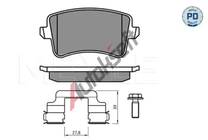 MEYLE Sada brzdovch destiek PLATINUM PAD ME 025 246 0617-2/PD, 025 246 0617-2/PD