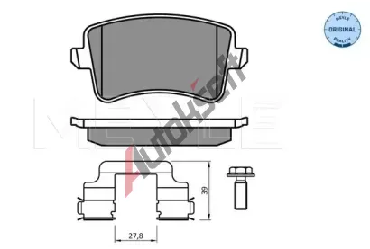 MEYLE Sada brzdovch destiek kotouov brzdy ME 025 246 0617/K2, 025 246 0617/K2