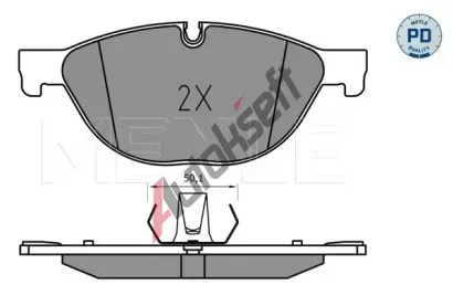 MEYLE Sada brzdovch destiek PLATINUM PAD ME 025 250 4519/PD, 025 250 4519/PD