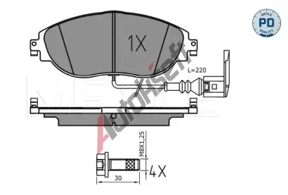 MEYLE Sada brzdovch destiek MEYLE-PD: Advanced performance and design. ME 025 251 1720/PD, 025 251 1720/PD