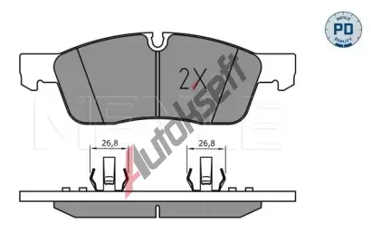 MEYLE Sada brzdovch destiek MEYLE-PD: Advanced design and technology. ME 025 251 9219/PD, 025 251 9219/PD