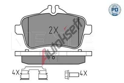 MEYLE Sada brzdovch destiek MEYLE-PD Quality ME 025 252 1516/PD, 025 252 1516/PD