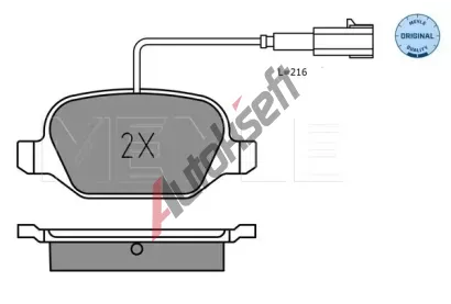 MEYLE Sada brzdovch destiek MEYLE-ORIGINAL Quality ME 025 252 3717, 025 252 3717