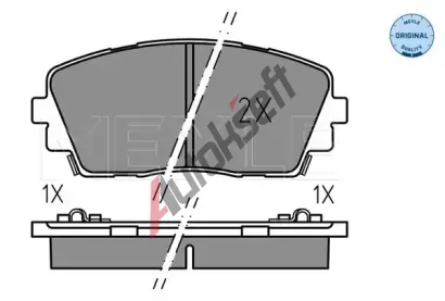 MEYLE Sada brzdovch destiek MEYLE-ORIGINAL Quality ME 025 253 6516, 025 253 6516