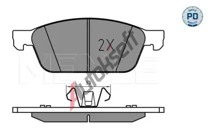MEYLE Sada brzdovch destiek MEYLE-PD: Advanced performance and design. ME 025 255 5518/PD, 025 255 5518/PD