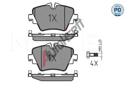 MEYLE Sada brzdovch destiek MEYLE-PD Quality ME 025 256 1718/PD, 025 256 1718/PD