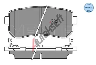 MEYLE Sada brzdovch destiek MEYLE-ORIGINAL Quality ME 025 256 7716, 025 256 7716