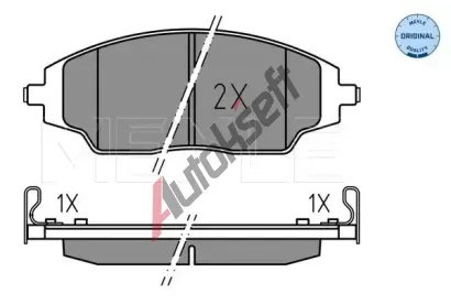 MEYLE Sada brzdovch destiek MEYLE-ORIGINAL Quality ME 025 257 2218, 025 257 2218