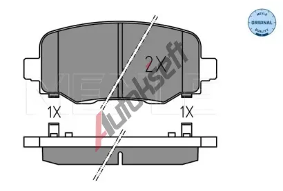 MEYLE Sada brzdovch destiek MEYLE-ORIGINAL: True to OE. ME 025 257 3318, 025 257 3318