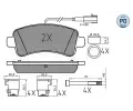 MEYLE Sada brzdovch destiek MEYLE-PD: Advanced performance and design. ‐ ME 025 259 8721/PD