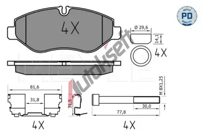 MEYLE Sada brzdovch destiek PLATINUM PAD ME 025 292 2920/PD, 025 292 2920/PD