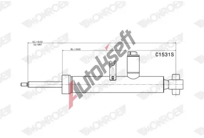 MONROE Tlumič pérování Monroe RideSense Electronic Suspension MO C1531S, C1531S MONROE Tlumič pérování Monroe RideSense Electronic Suspension MO C1531S, C1531S