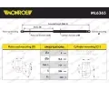 MONROE Pneumatick vzpra kapoty motoru MONROE MaxLift MO ML6365, ML6365