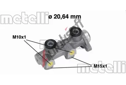 METELLI Hlavní brzdový válec MT 05-0507, 05-0507 METELLI Hlavní brzdový válec MT 05-0507, 05-0507