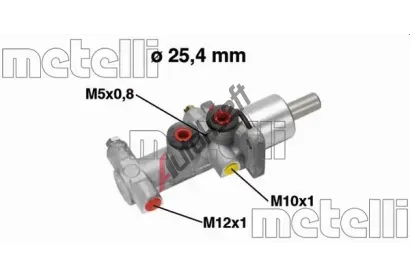 METELLI Hlavní brzdový válec MT 05-0554, 05-0554 METELLI Hlavní brzdový válec MT 05-0554, 05-0554