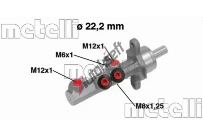 METELLI Hlavní brzdový válec MT 05-0721, 05-0721 METELLI Hlavní brzdový válec MT 05-0721, 05-0721