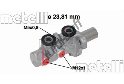 METELLI Hlavní brzdový válec MT 05-0746, 05-0746 METELLI Hlavní brzdový válec MT 05-0746, 05-0746