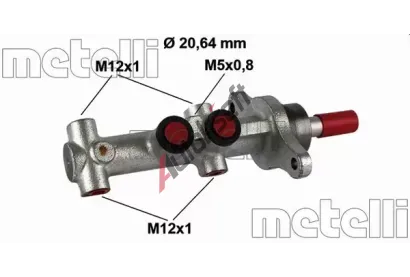 METELLI Hlavní brzdový válec MT 05-0865, 05-0865 METELLI Hlavní brzdový válec MT 05-0865, 05-0865