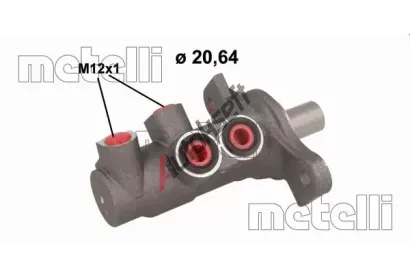 METELLI Hlavní brzdový válec MT 05-1130, 05-1130 METELLI Hlavní brzdový válec MT 05-1130, 05-1130