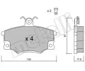 METELLI Sada brzdovch destiek ‐ MT 22-0030-1