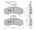 METELLI Sada brzdovch destiek ‐ MT 22-0031-0