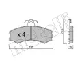 METELLI Sada brzdovch destiek ‐ MT 22-0031-1