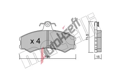 METELLI Sada brzdovch destiek MT 22-0031-1, 22-0031-1