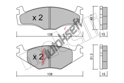 METELLI Sada brzdovch destiek MT 22-0045-0, 22-0045-0