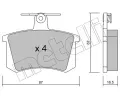 METELLI Sada brzdovch destiek ‐ MT 22-0048-0