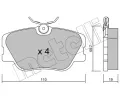 METELLI Sada brzdovch destiek ‐ MT 22-0061-0