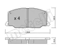 METELLI Sada brzdovch destiek ‐ MT 22-0067-0