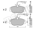 METELLI Sada brzdovch destiek ‐ MT 22-0072-3