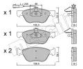 METELLI Sada brzdovch destiek ‐ MT 22-0083-2
