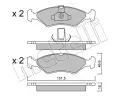 METELLI Sada brzdovch destiek ‐ MT 22-0093-0