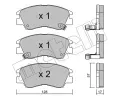 METELLI Sada brzdovch destiek ‐ MT 22-0115-0