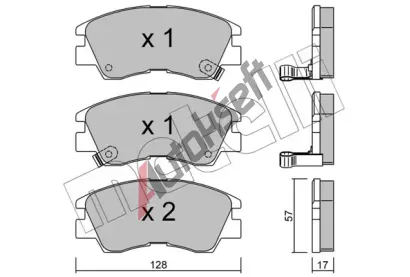 METELLI Sada brzdovch destiek MT 22-0115-0, 22-0115-0