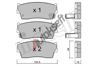 METELLI Sada brzdovch destiek MT 22-0116-0, 22-0116-0
