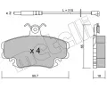 METELLI Sada brzdovch destiek ‐ MT 22-0120-0K