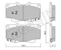 METELLI Sada brzdovch destiek ‐ MT 22-0129-1