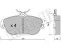Sada brzdovch destiek METELLI ‐ MT 22-0132-0