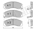 Sada brzdovch destiek METELLI ‐ MT 22-0134-0