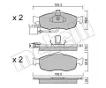 METELLI Sada brzdovch destiek ‐ MT 22-0146-1