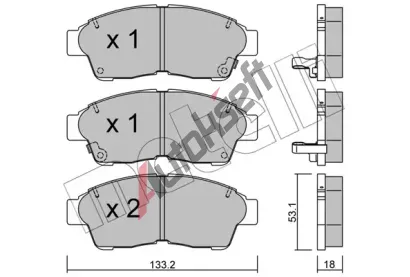 METELLI Sada brzdovch destiek MT 22-0149-0, 22-0149-0