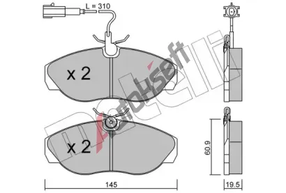 METELLI Sada brzdovch destiek MT 22-0154-1, 22-0154-1