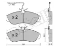METELLI Sada brzdovch destiek ‐ MT 22-0155-0