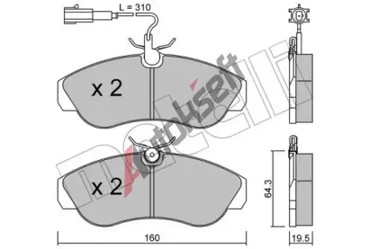METELLI Sada brzdovch destiek MT 22-0155-1, 22-0155-1